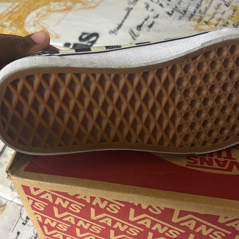 Vans Black and Cream Checkerboard Shoes - Picture 6 of 6